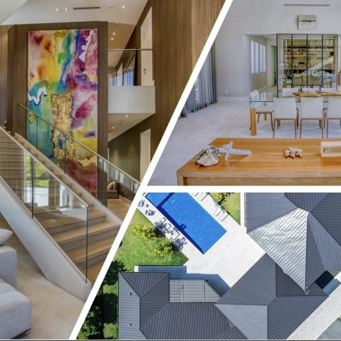 Custom Pinecrest Estate Hits The Market with Glass Encased Bar & Wine Display
